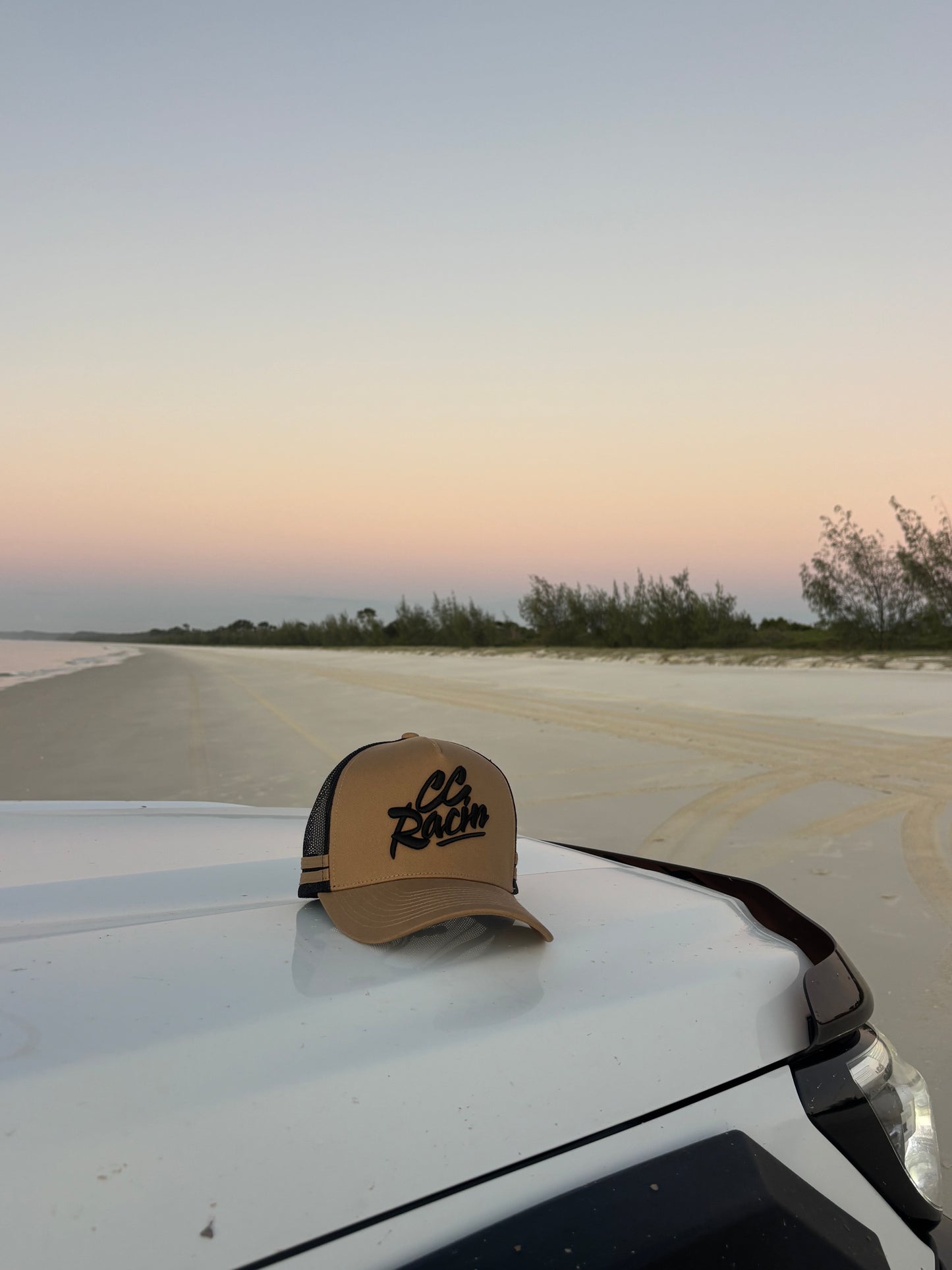 CC Racin Beige Trucker Cap