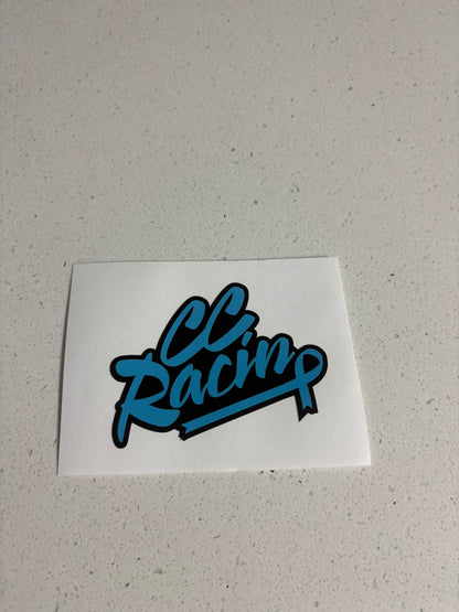 CC Racin Cancer Ribbon Sticker (Small)