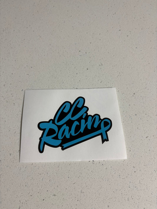 CC Racin Cancer Ribbon Sticker (Small)