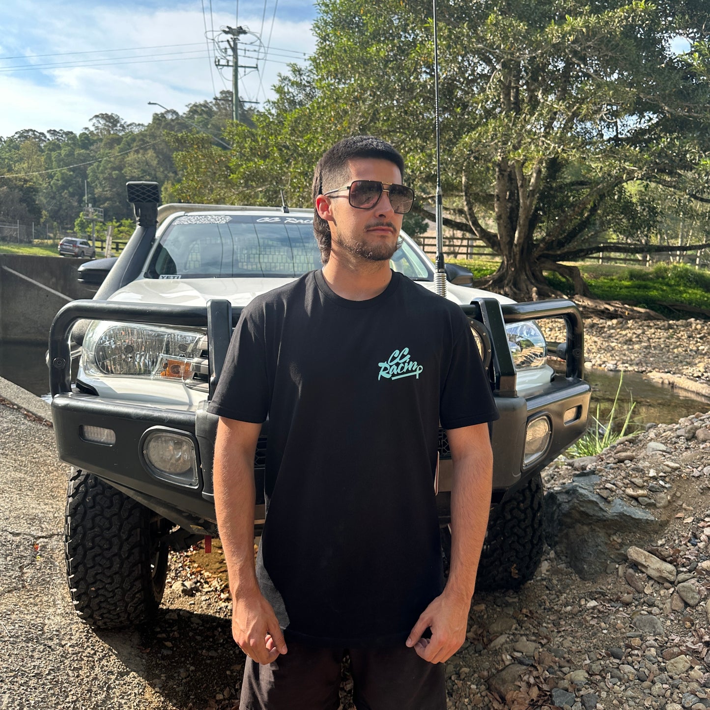 CC Racin Cancer Ribbon Logo