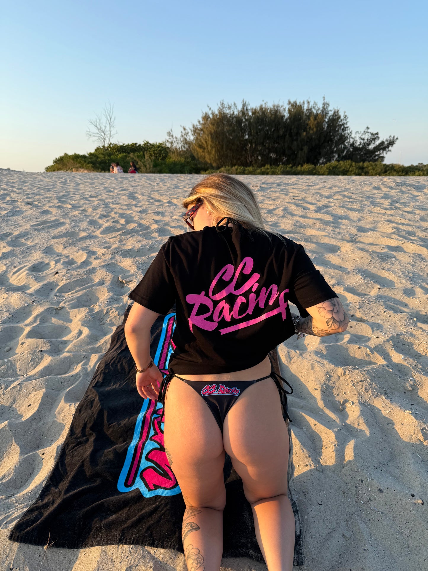 CC Racin Cancer Ribbon Logo