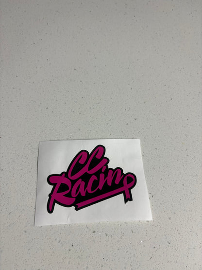 CC Racin Cancer Ribbon Sticker (Small)