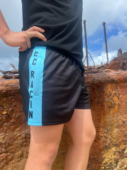 CC Racin Footy Shorts | Blue/Pink