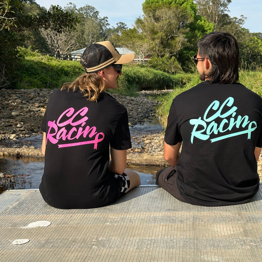 CC Racin Cancer Ribbon Logo