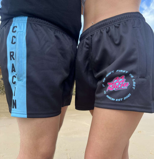 CC Racin Footy Shorts | Blue/Pink