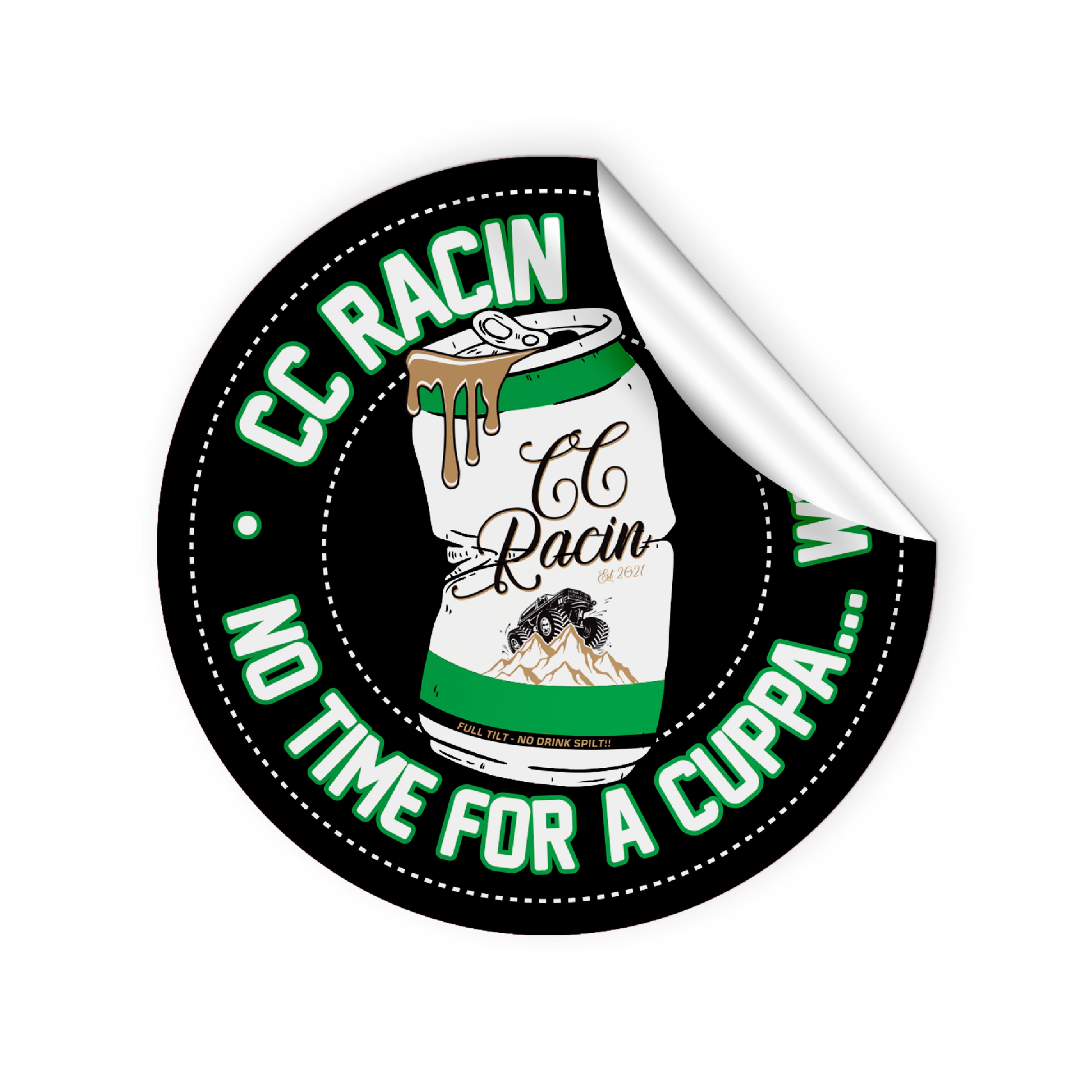 No Time For A Cuppa We Uppa Sticker CC Racin No time for a cuppa we uppa sticker cc racin